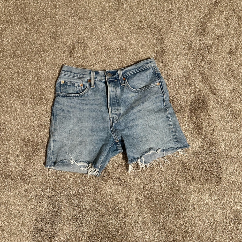 Levi’s mid-thigh denim cutoffs